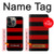 S2638 Black and Red Striped Hülle Schutzhülle Taschen für iPhone 14 Pro