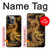 S2804 Chinese Gold Dragon Printed Hülle Schutzhülle Taschen für iPhone 14 Pro