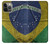 S3297 Brazil Flag Vintage Football Graphic Hülle Schutzhülle Taschen für iPhone 14 Pro