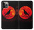 S3328 Crow Red Moon Hülle Schutzhülle Taschen für iPhone 14 Pro