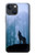 S0935 Wolf Howling in Forest Hülle Schutzhülle Taschen für iPhone 14 Plus