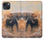 S1292 Dusty Elephant Egrets Hülle Schutzhülle Taschen für iPhone 14 Plus