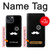 S1946 Sir Mustache Minimalism Hülle Schutzhülle Taschen für iPhone 14 Plus