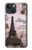 S2211 Paris Postcard Eiffel Tower Hülle Schutzhülle Taschen für iPhone 14 Plus