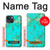 S2377 Turquoise Gemstone Texture Graphic Printed Hülle Schutzhülle Taschen für iPhone 14 Plus