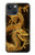 S2804 Chinese Gold Dragon Printed Hülle Schutzhülle Taschen für iPhone 14 Plus