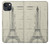 S3474 Eiffel Architectural Drawing Hülle Schutzhülle Taschen für iPhone 14 Plus