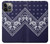 S3357 Navy Blue Bandana Pattern Hülle Schutzhülle Taschen für iPhone 14 Pro Max