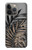 S3692 Gray Black Palm Leaves Hülle Schutzhülle Taschen für iPhone 14 Pro Max