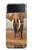 S0310 African Elephant Hülle Schutzhülle Taschen für Samsung Galaxy Z Flip 4