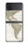 S0604 World Map Hülle Schutzhülle Taschen für Samsung Galaxy Z Flip 4