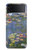 S0997 Claude Monet Water Lilies Hülle Schutzhülle Taschen für Samsung Galaxy Z Flip 4