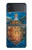 S1249 Blue Sea Turtle Hülle Schutzhülle Taschen für Samsung Galaxy Z Flip 4