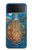 S1249 Blue Sea Turtle Hülle Schutzhülle Taschen für Samsung Galaxy Z Flip 4