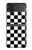 S1611 Black and White Check Chess Board Hülle Schutzhülle Taschen für Samsung Galaxy Z Flip 4