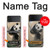 S2210 Panda Fluffy Art Painting Hülle Schutzhülle Taschen für Samsung Galaxy Z Flip 4
