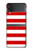 S2364 Red and White Striped Hülle Schutzhülle Taschen für Samsung Galaxy Z Flip 4