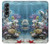 S0227 Aquarium Hülle Schutzhülle Taschen für Samsung Galaxy Z Fold 4