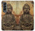 S0344 Buddha Rock Carving Hülle Schutzhülle Taschen für Samsung Galaxy Z Fold 4