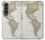 S0604 World Map Hülle Schutzhülle Taschen für Samsung Galaxy Z Fold 4