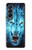 S0752 Blue Fire Grim Wolf Hülle Schutzhülle Taschen für Samsung Galaxy Z Fold 4