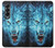 S0752 Blue Fire Grim Wolf Hülle Schutzhülle Taschen für Samsung Galaxy Z Fold 4