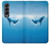 S0843 Blue Whale Hülle Schutzhülle Taschen für Samsung Galaxy Z Fold 4