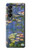 S0997 Claude Monet Water Lilies Hülle Schutzhülle Taschen für Samsung Galaxy Z Fold 4