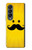S1145 Yellow Mustache Sun Hülle Schutzhülle Taschen für Samsung Galaxy Z Fold 4
