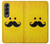 S1145 Yellow Mustache Sun Hülle Schutzhülle Taschen für Samsung Galaxy Z Fold 4