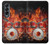 S1431 Skull Drum Fire Rock Hülle Schutzhülle Taschen für Samsung Galaxy Z Fold 4