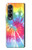 S1697 Tie Dye Colorful Graphic Printed Hülle Schutzhülle Taschen für Samsung Galaxy Z Fold 4
