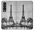 S2350 Old Paris Eiffel Tower Hülle Schutzhülle Taschen für Samsung Galaxy Z Fold 4