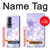 S2361 Purple White Flowers Hülle Schutzhülle Taschen für Samsung Galaxy Z Fold 4