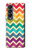 S2362 Rainbow Colorful Shavron Zig Zag Pattern Hülle Schutzhülle Taschen für Samsung Galaxy Z Fold 4