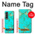 S2377 Turquoise Gemstone Texture Graphic Printed Hülle Schutzhülle Taschen für Samsung Galaxy Z Fold 4