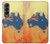 S2494 Australia Flag Map Rock Texture Hülle Schutzhülle Taschen für Samsung Galaxy Z Fold 4