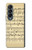 S2504 Vintage Music Sheet Hülle Schutzhülle Taschen für Samsung Galaxy Z Fold 4