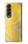 S2713 Yellow Snake Skin Graphic Printed Hülle Schutzhülle Taschen für Samsung Galaxy Z Fold 4