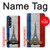 S2859 Vintage France Flag Eiffel Tower Hülle Schutzhülle Taschen für Samsung Galaxy Z Fold 4