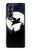 S3289 Flying Pig Full Moon Night Hülle Schutzhülle Taschen für Samsung Galaxy Z Fold 4