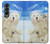 S3794 Arctic Polar Bear and Seal Paint Hülle Schutzhülle Taschen für Samsung Galaxy Z Fold 4