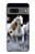 S0246 White Horse Hülle Schutzhülle Taschen für Google Pixel 7