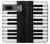 S3078 Black and White Piano Keyboard Hülle Schutzhülle Taschen für Google Pixel 7