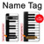 S3078 Black and White Piano Keyboard Hülle Schutzhülle Taschen für Google Pixel 7