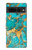 S2906 Aqua Turquoise Stone Hülle Schutzhülle Taschen für Google Pixel 7 Pro