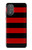 S2638 Black and Red Striped Hülle Schutzhülle Taschen für Motorola Moto G Power 2022, G Play 2023