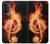 S0493 Music Note Burn Hülle Schutzhülle Taschen für Motorola Moto G52, G82 5G