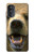 S0840 Grizzly Bear Face Hülle Schutzhülle Taschen für Motorola Moto G52, G82 5G