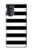 S1596 Black and White Striped Hülle Schutzhülle Taschen für Motorola Moto G52, G82 5G